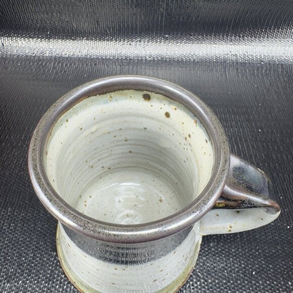 Hand Made Stoneware Pottery Coffee Mug Cup Artist Signed Mug Speckled Glaze VTG - Picture 5 of 12
